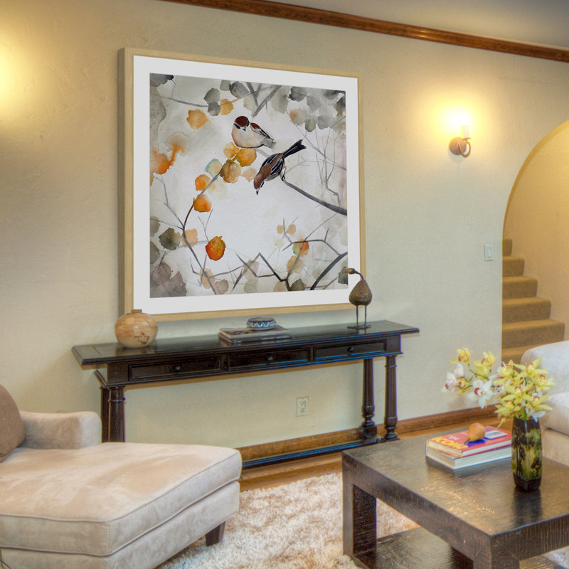 " Fall Birds " by Christine Lindstrom, 18" H x 18" W x 1.5" D