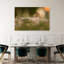 Intense Burrowing Owl Gaze Contemporary Bird Owl Forest Wall Art Print 1 Piece Wrapped Canvas Wall Art-2033603083