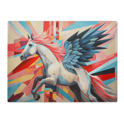Pegasus Geometric  Glass Chopping Board