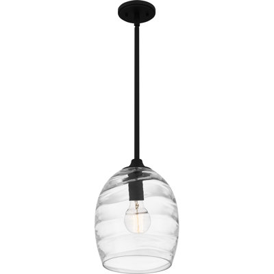 Luminaire suspendu noir mat 1 lumière Chemere