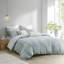 Très grand / très grand décor de chambre en coton - Motif brodé, taies décoratives assorties, ensemble de literie lavable à la machine, housse de couette réversible, 2