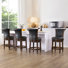Elveria Classic Upholstered Bar Stools With Wooden Frame And Nailhead Trim