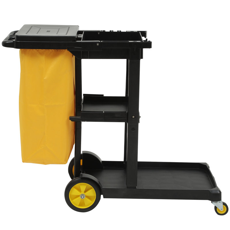 Chariot utilitaire à roulettes H 38,6 po x l 19,7 po, Noir