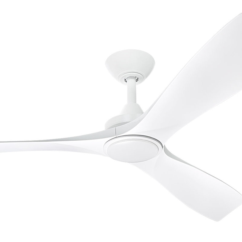 Ventilateur de plafond blanc 52 po avec lumières DEL et télécommande, L 52 po x l 52 po, Blanc