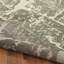 Tapis gris abstrait en laine noué à la main-764678481