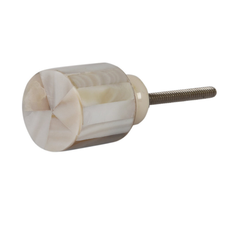 Hand Painted Cylindrical Knob, Pearlescent