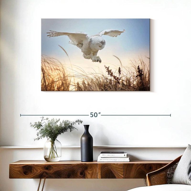 Chouette des neiges volant Brampt, H 24 po x l 36 po