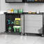Armoire de rangement en métal avec roues rotatives - pour différents espaces. , Réglable, eau. Noir et gris 29,17 po. X P 16,42 po. H 34,21 po. Polyvalent et transportable.