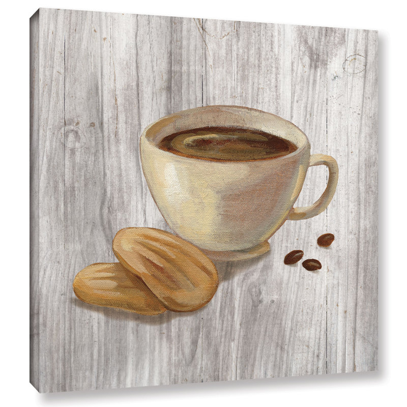 « ii on en bois », reproduction d’art sur toile tendue Coffee Time, H 14 po x l 14 po x P 2 po