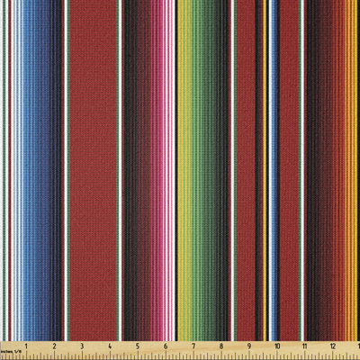 Degracia Mexican Serape Colourful Stripes Multi-Purpose Fabric