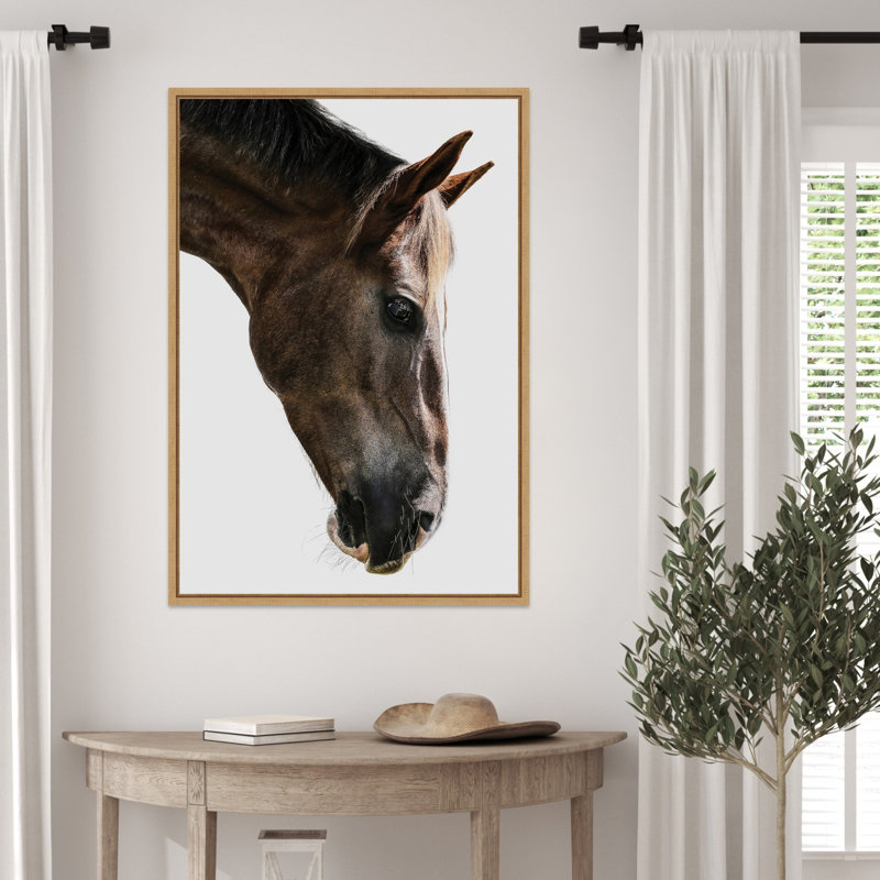 Impression sur toile encadrée «Majestic Equine Gaze» par Shot par Clint