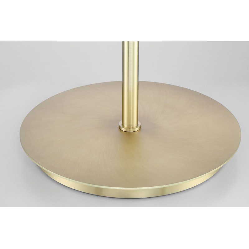 Shapiro 71'' Traditional Floor Lamp, Satin Brass, White