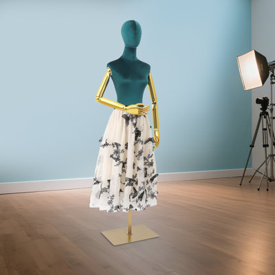 Mannequin féminin, robe pour femme avec torse avec base et hauteur réglable, mannequin féminin pour présenter des bijoux