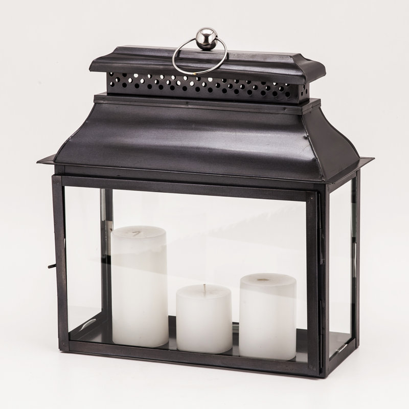 Lanterne coloniale rectangulaire, Zinc noir
