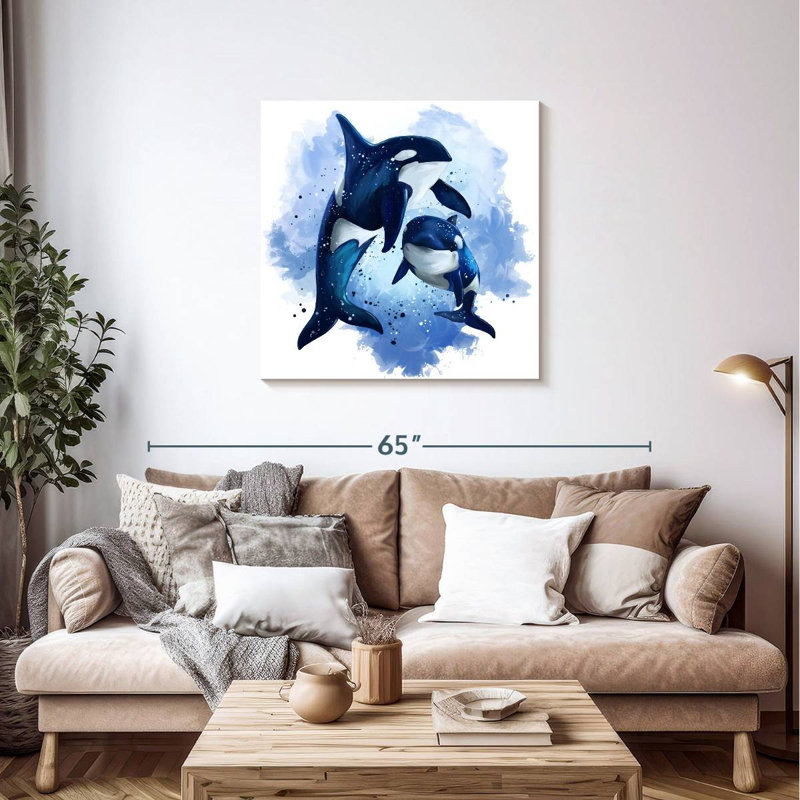 Crowle Orcas, 36" H x 36" W