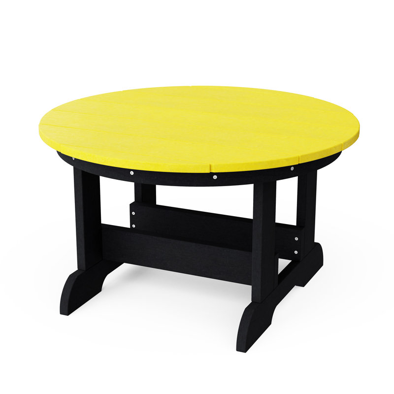 Heritage Conversation Table, Lemon Yellow/Black