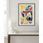 «Mid Century Modern Fox» par Rachel Lee, 3 oiseaux, reproduction d'art sur toile encadrée-1253568175-1253568174