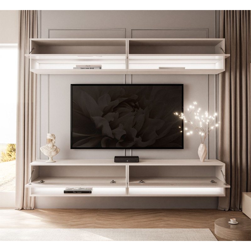 Coryon Entertainment Unit for TVs up to 70", High -gloss cashmere