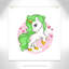 Impression sur papier licorne-47483533