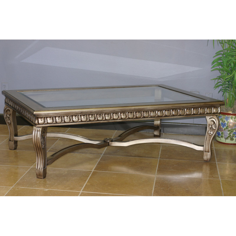 Table basse Deniece, Argent antique