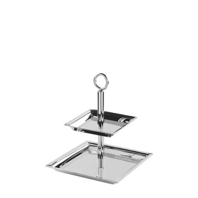 Hargrett Nagano 2-Tier Silver Stainless Steel Stand