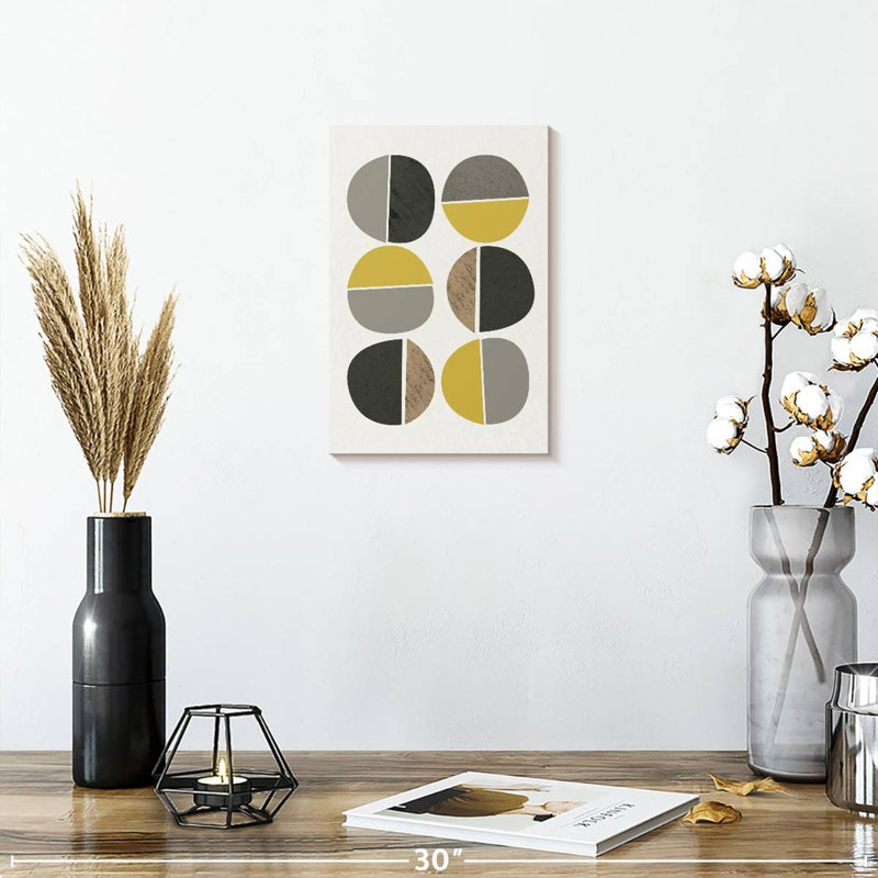 Cercles abstraits Avery Mid Century II, H 12 po x l 8 po