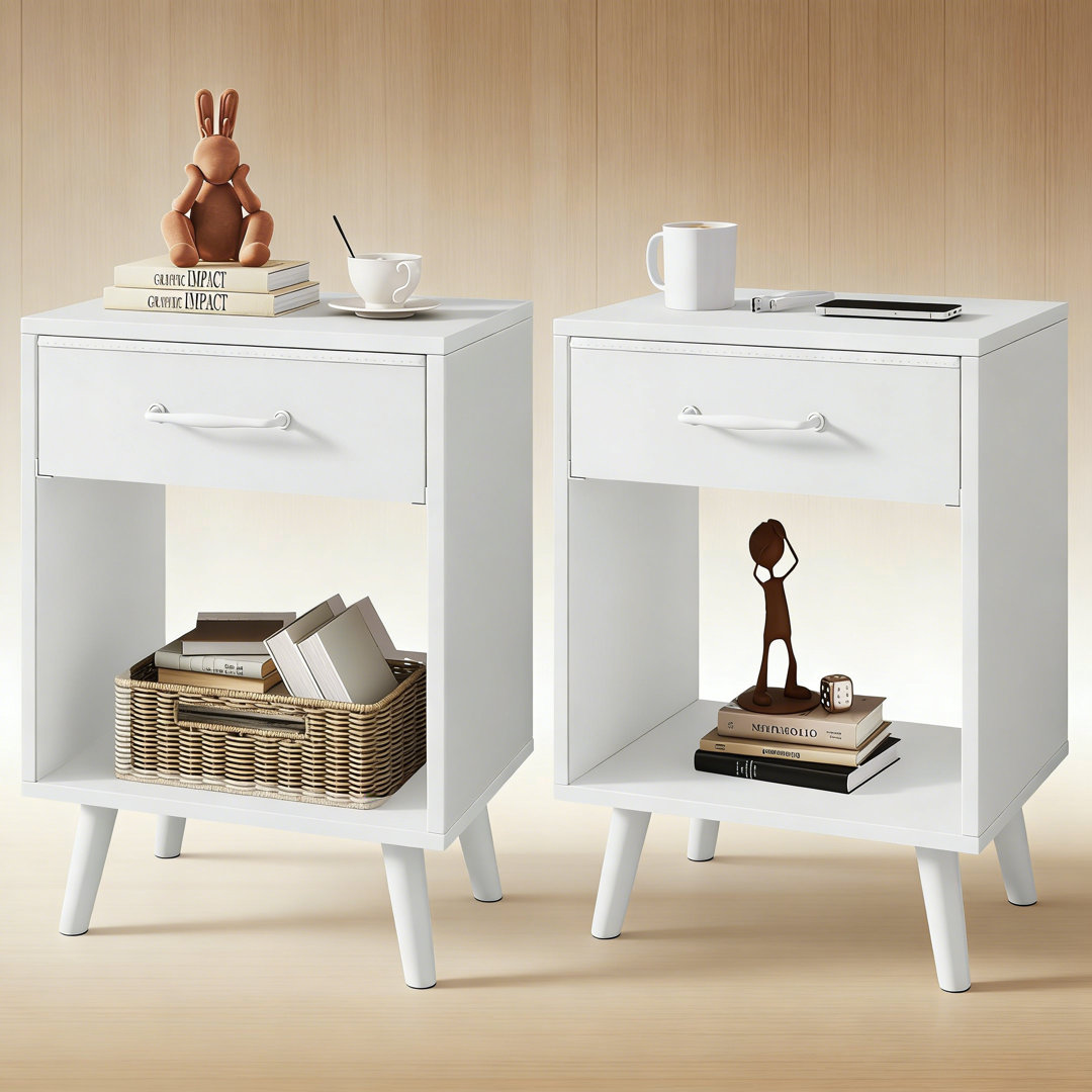 Nightstand Set of 2, Bedside Table