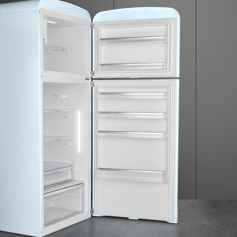 32" Smeg Fab Retro Refrigerator, Pastel Blue, Right Handed