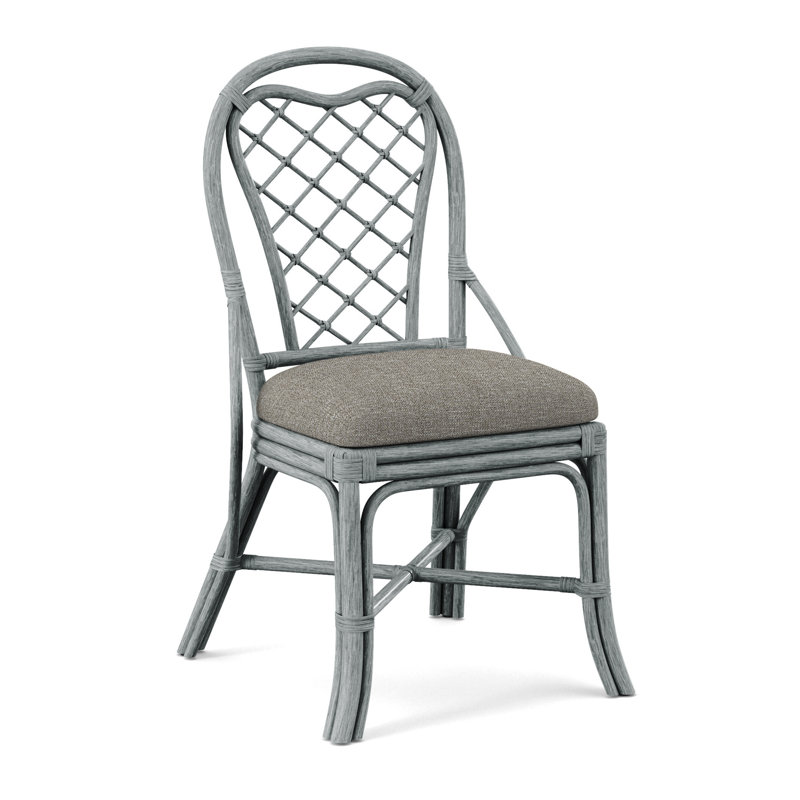 Chaise à dossier Trellis, Gris de base 0317-83, Nickel
