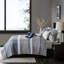 Courtepointe bleu marine avec coussins brodés - Collection double / grand, réversible et élégante 6 pièces-119104882-119104883