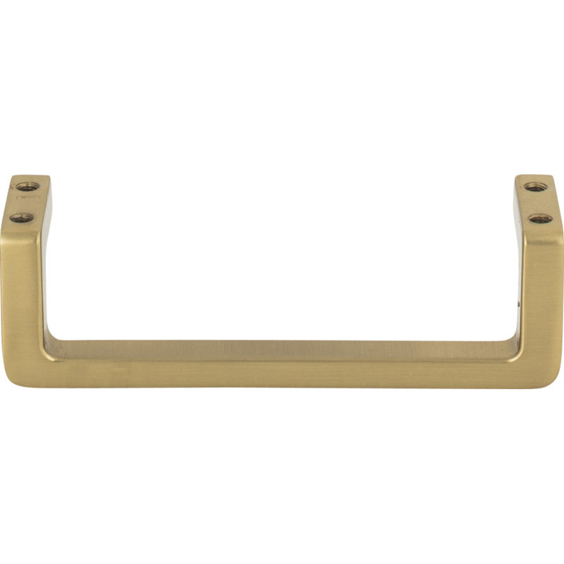 Warm Brass Modern Designer Bar Handle Pull with Mounting Hardware