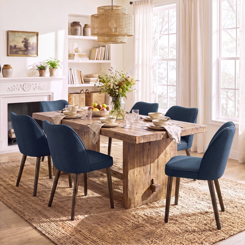 Petites chaises de salle à manger rembourrées en bois massif - Courbe ergonomique et rembourrage moelleux pour espaces multiples