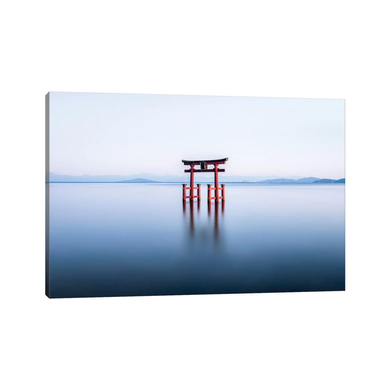 Floating Torii Gate by Jan Becke - Painting on Canvas, Wrapped Canvas, 66.04cm H x 101.6cm W x 3.81cm D