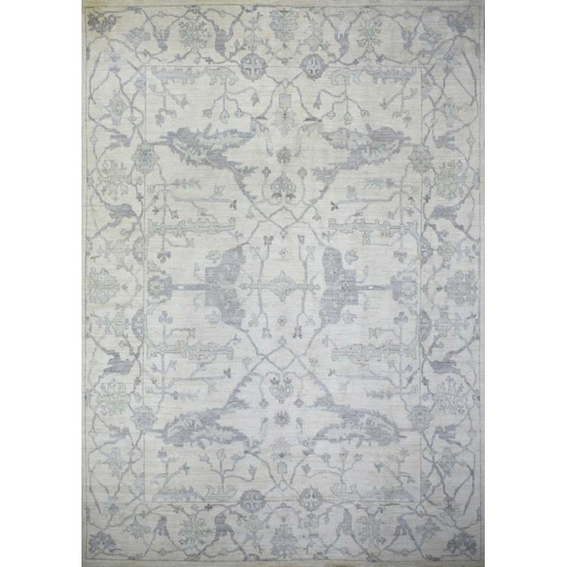 Oushak Collection, Transitional One-of-a-Kind Rectangle 9'8" X 13'8" Hand Knotted Area Rug