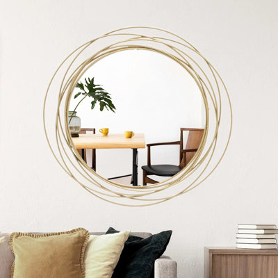 Baeddan Metal Flat Wall Mirror
