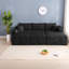 Canapé modulaire en velours côtelé 95 pouces Modern Compression