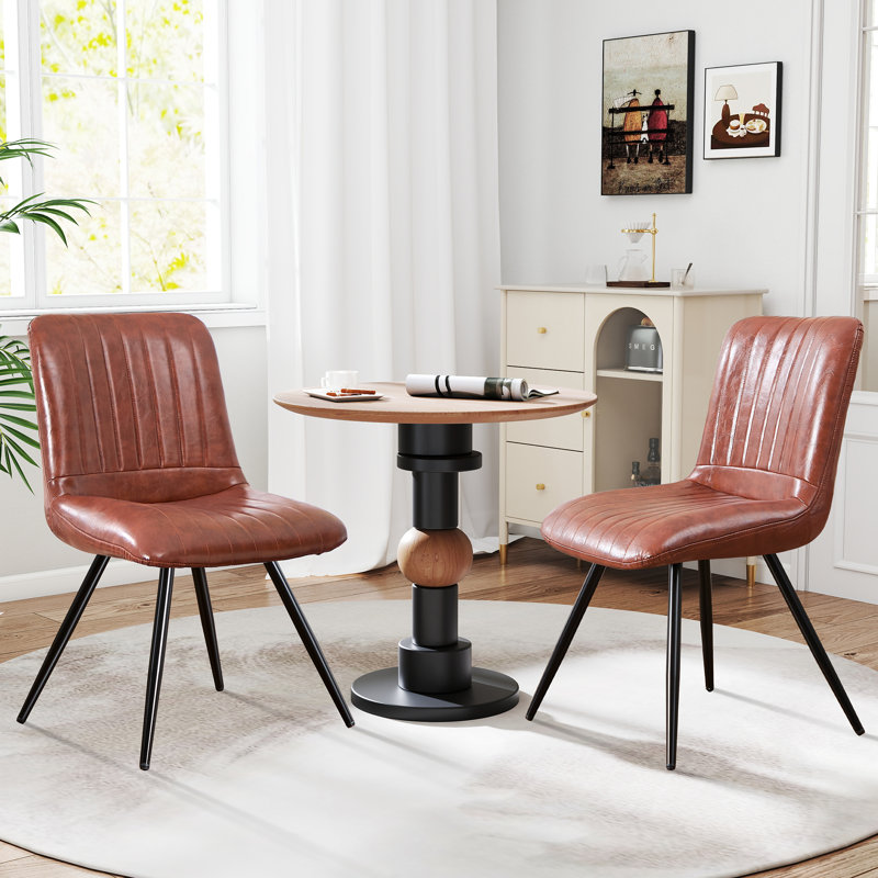 51.99cm H Upholstered Metal Side Chair, 4, Tawny