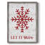 Let It Snow Snowflake, reproduction encadrée - bois massif-1380355284