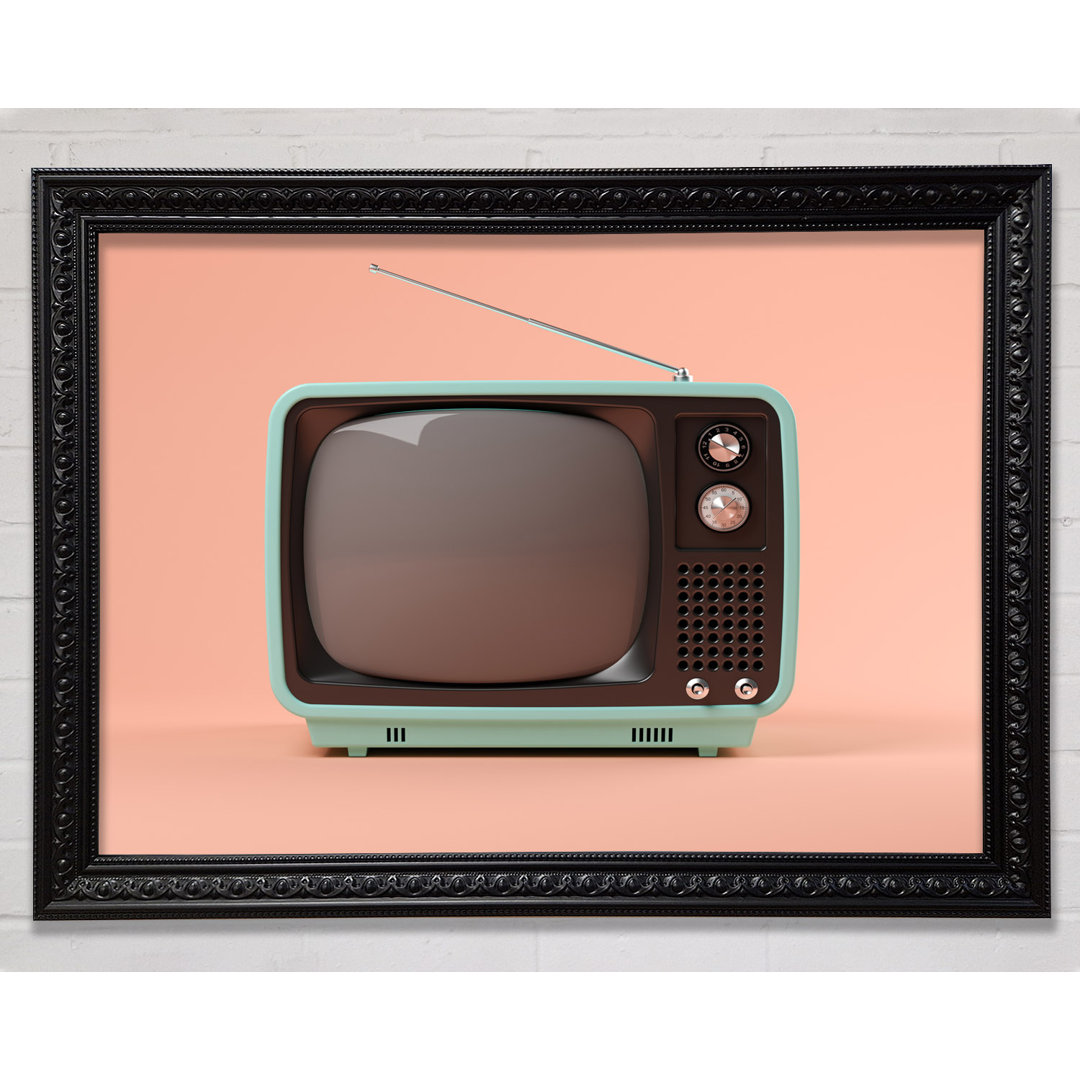 The Retro Tv Set - Einzelner Bilderrahmen Kunstdrucke