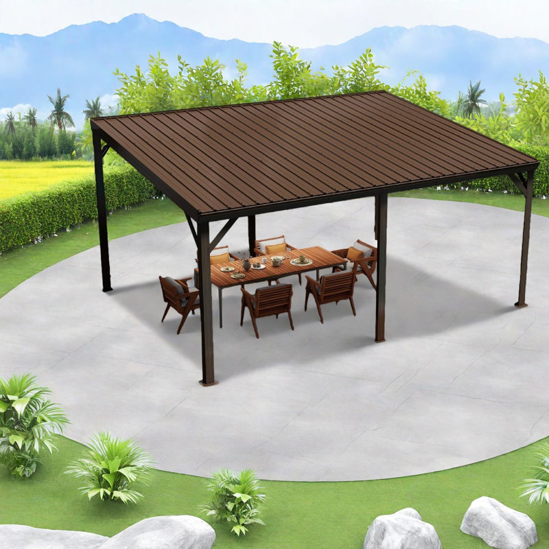 Abris et abris de jardin en acier durable (doit inclure le cadre), patio moderne 12 x 16