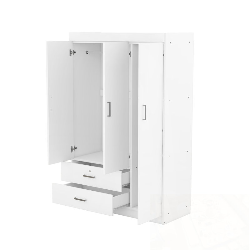 Zadok 3 portes avec 2 tiroirs, Blanc