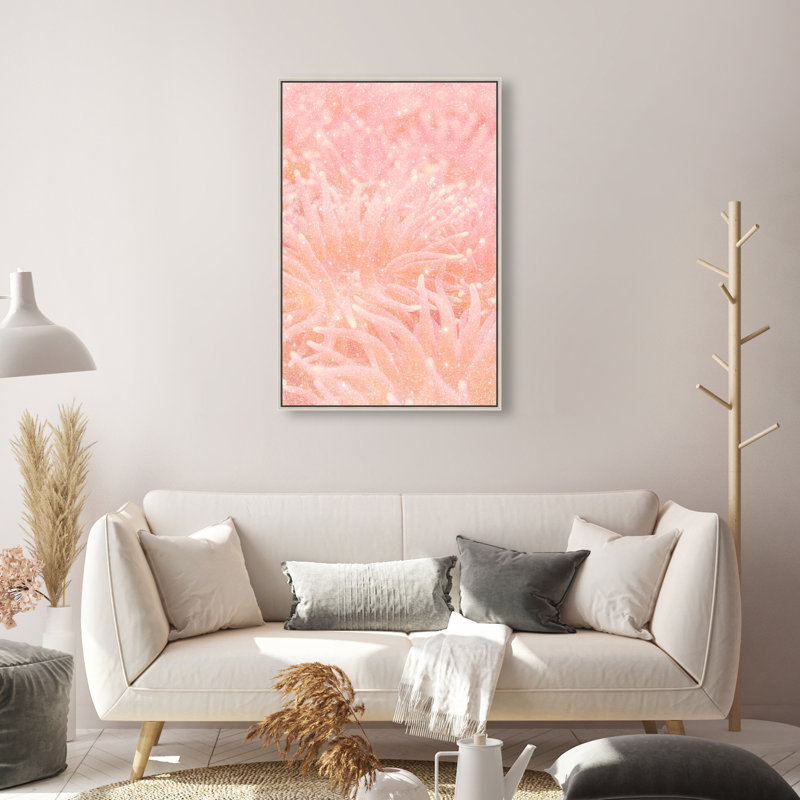 Deep Sea Flowers Print by Oliver Gal, 46"H x 31"W, Silver Floater Frame
