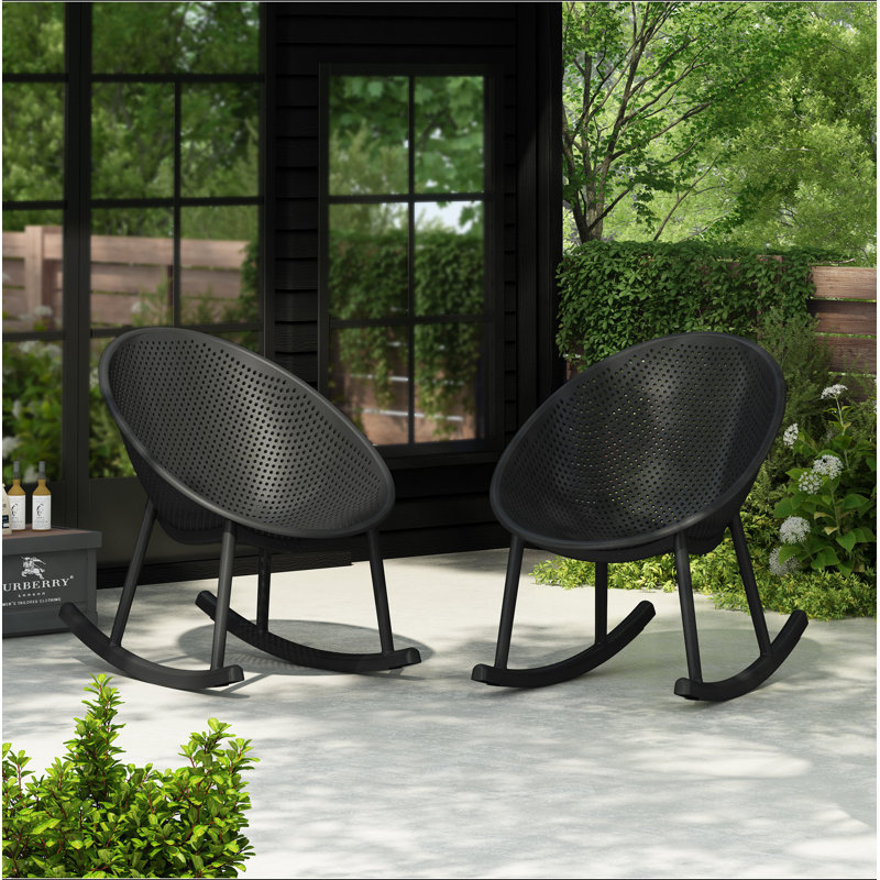 Chaise berçante Gable, Noir