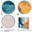 «Blue and Orange Paint Expression 3», art mural abstrait-156886934-156886931