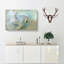 White Pegasus Horse In Flight In Abstract - Wrapped Canvas-55299823