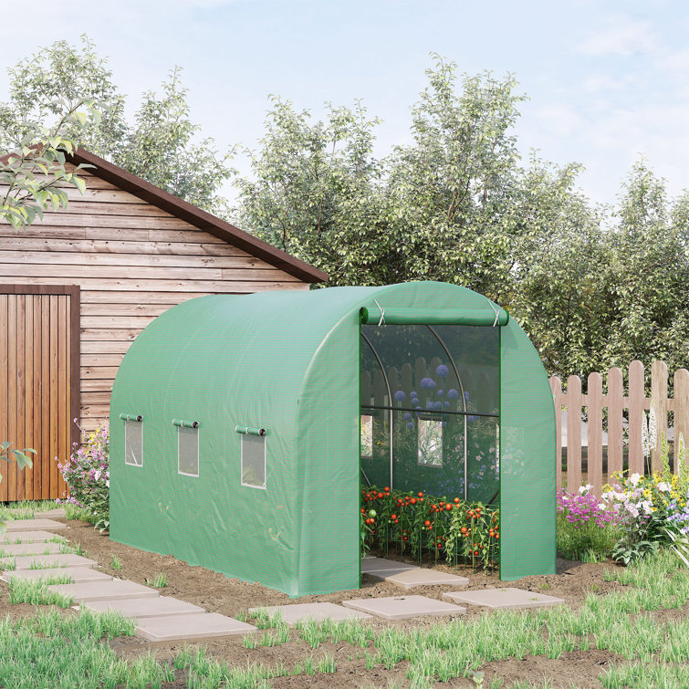 Outsunny Tunnel Green House | Wayfair.co.uk