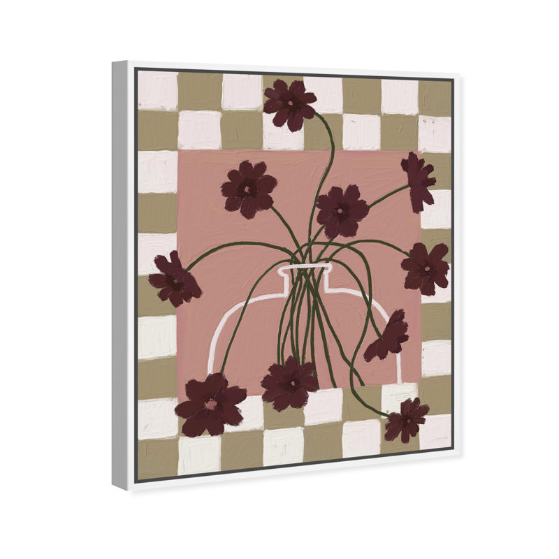 Flowers Through A Window Print by Oliver Gal, 37" H x 31" W, White Floater Frame
