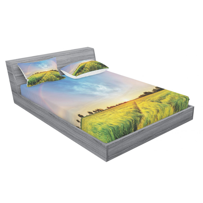 Microfiber Sheet Set, Queen Sheet Set with Fitted Sheet