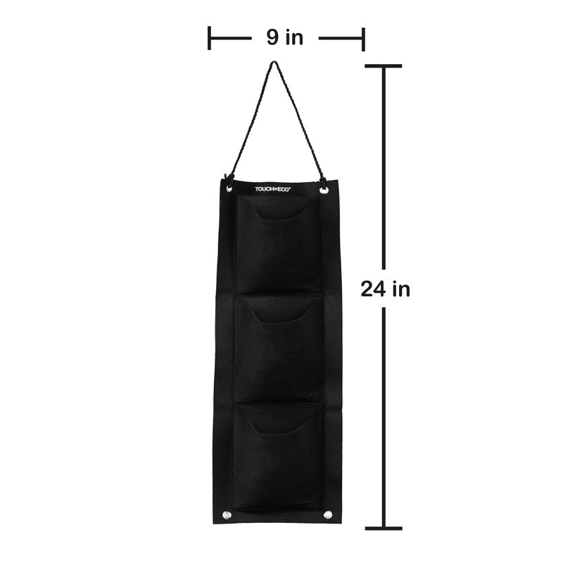 Natural Fibers 3 Pocket Hanging Planter Bag