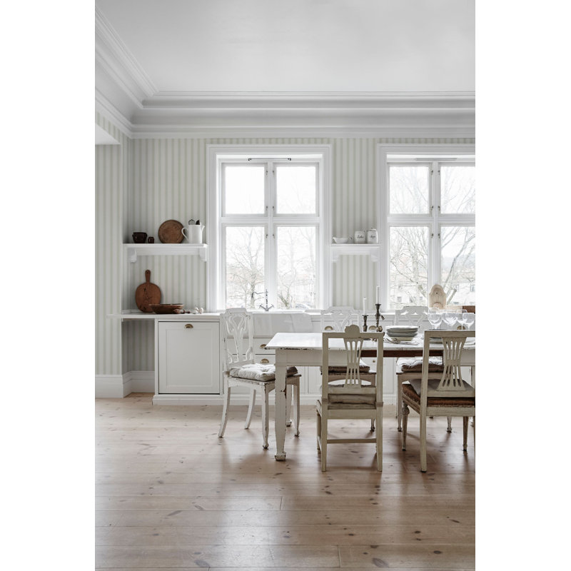 Arv Striped Wallpaper Roll by Studio Sandberg, Green